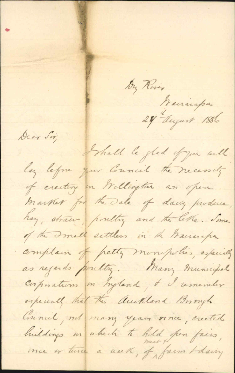 Market for sale of dairy produce etc - Coleman Phillips