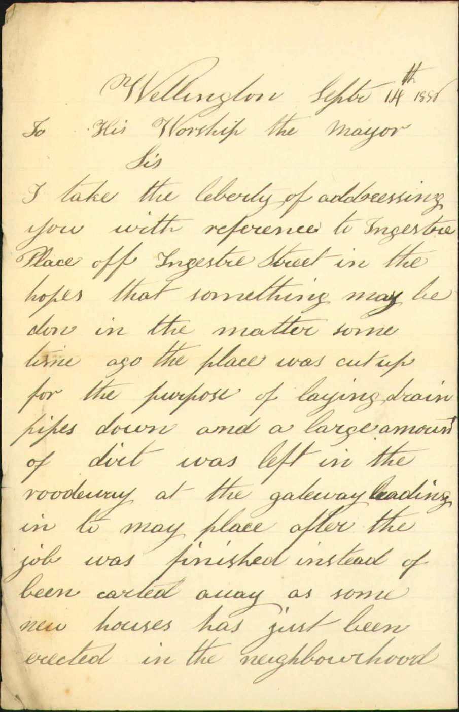 Asking for removal of cattle in Ingestre Place - P Jenkins