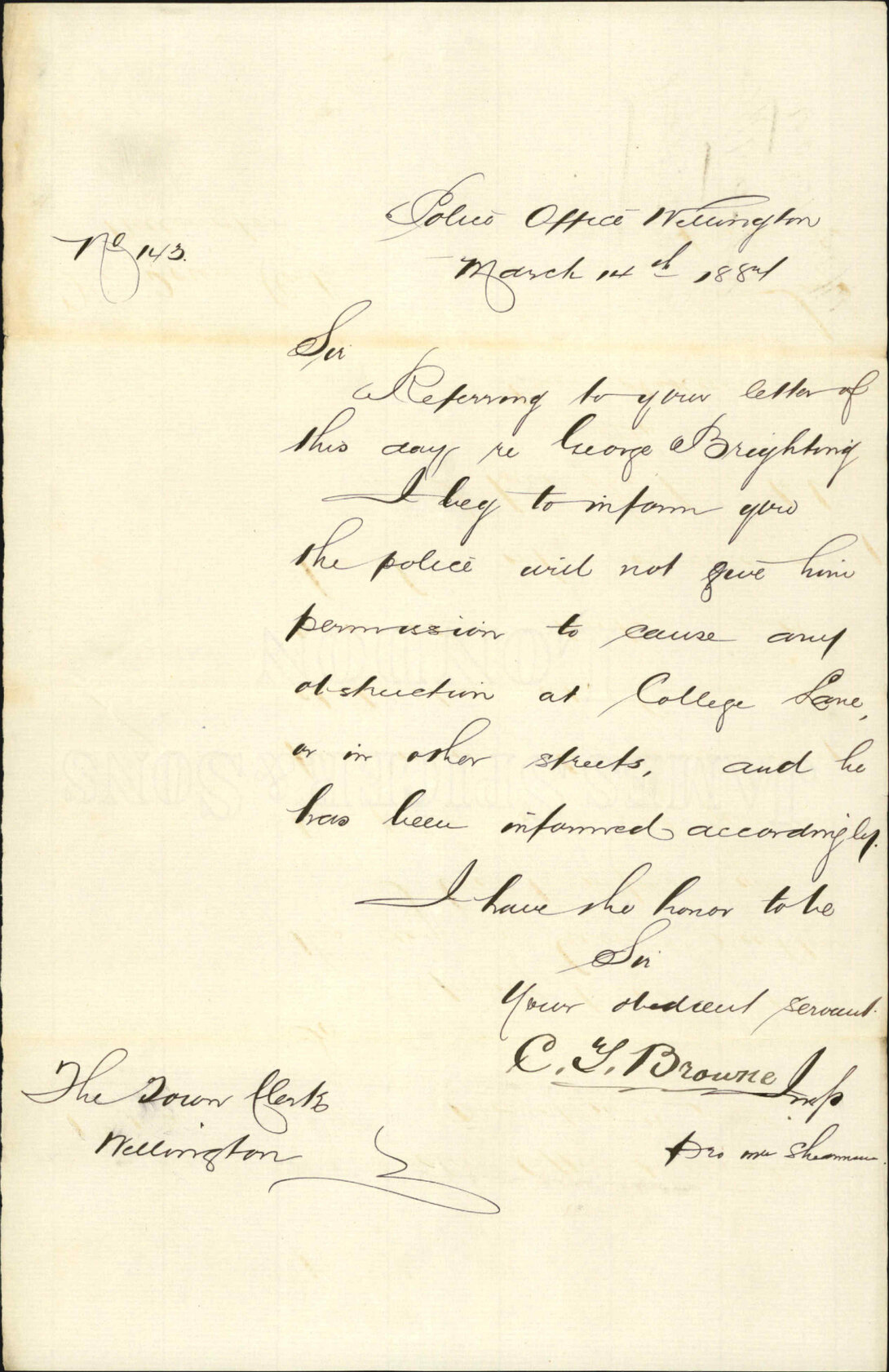 George Brighting - Inspector of Police