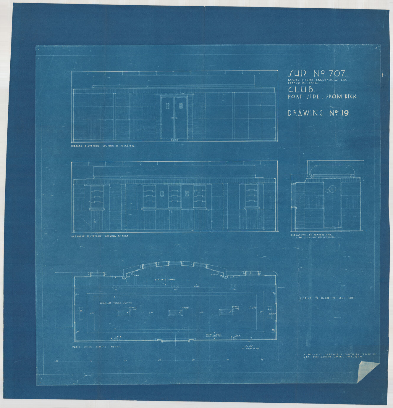 [TSS Awatea], club, port side promenade deck