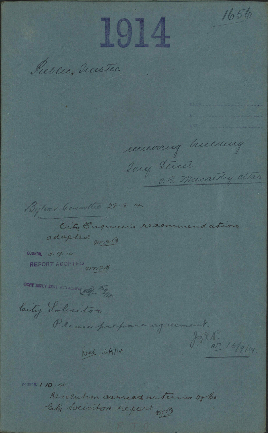 Removing building, Tory Street, T G Macarthy Estate - Public Trustee