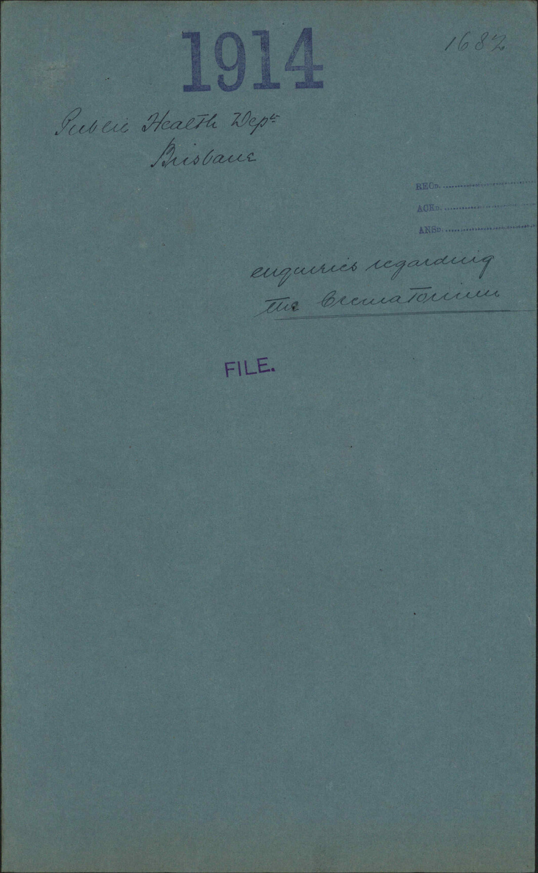 Enquiries regarding the Crematorium - Public Health Department, Brisbane