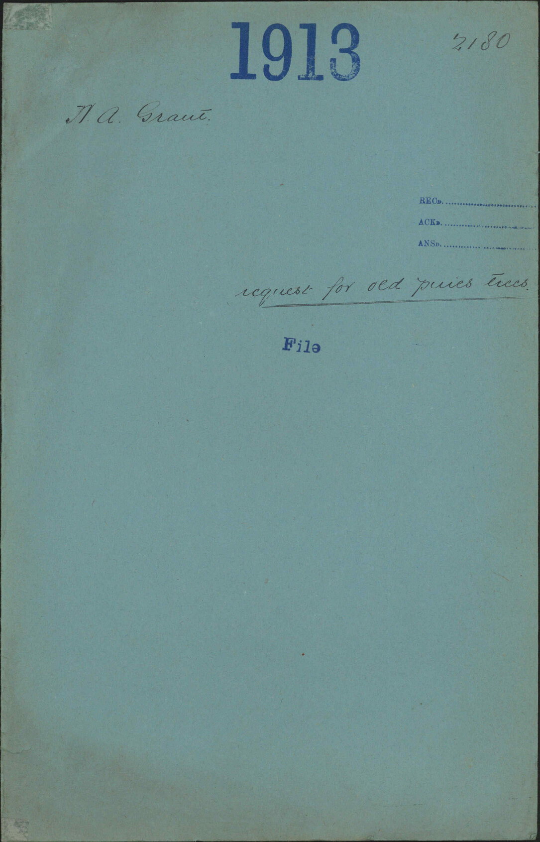 Request for old pine trees - N A Grant