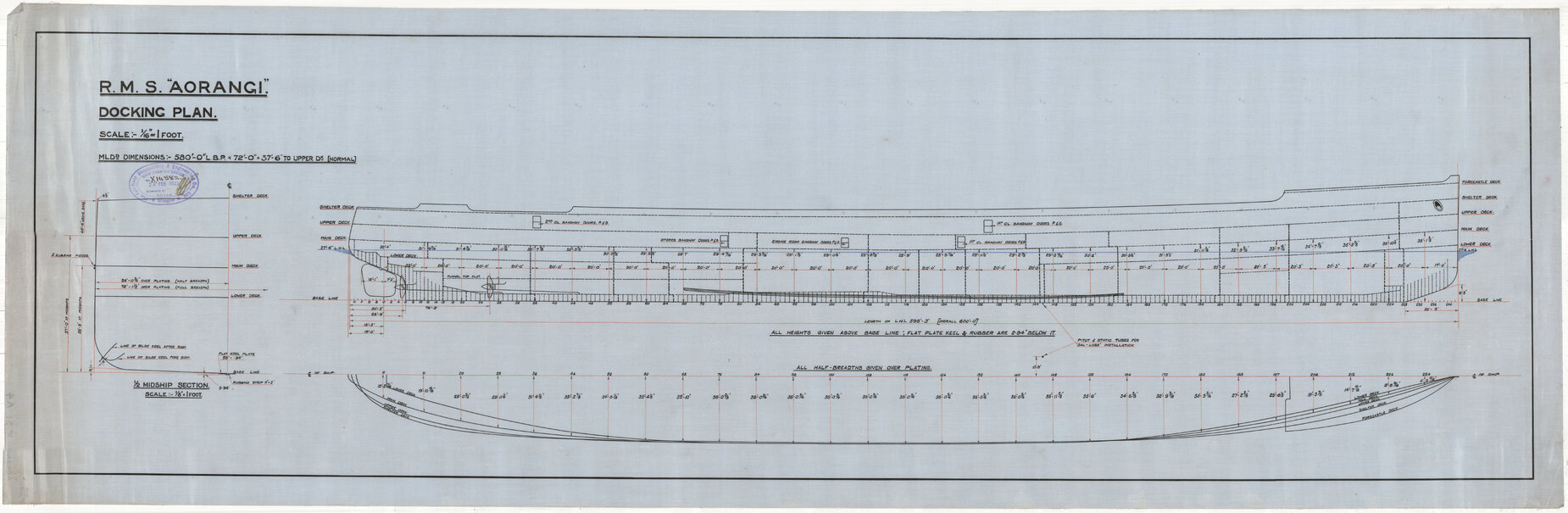 MV Aorangi, docking plan