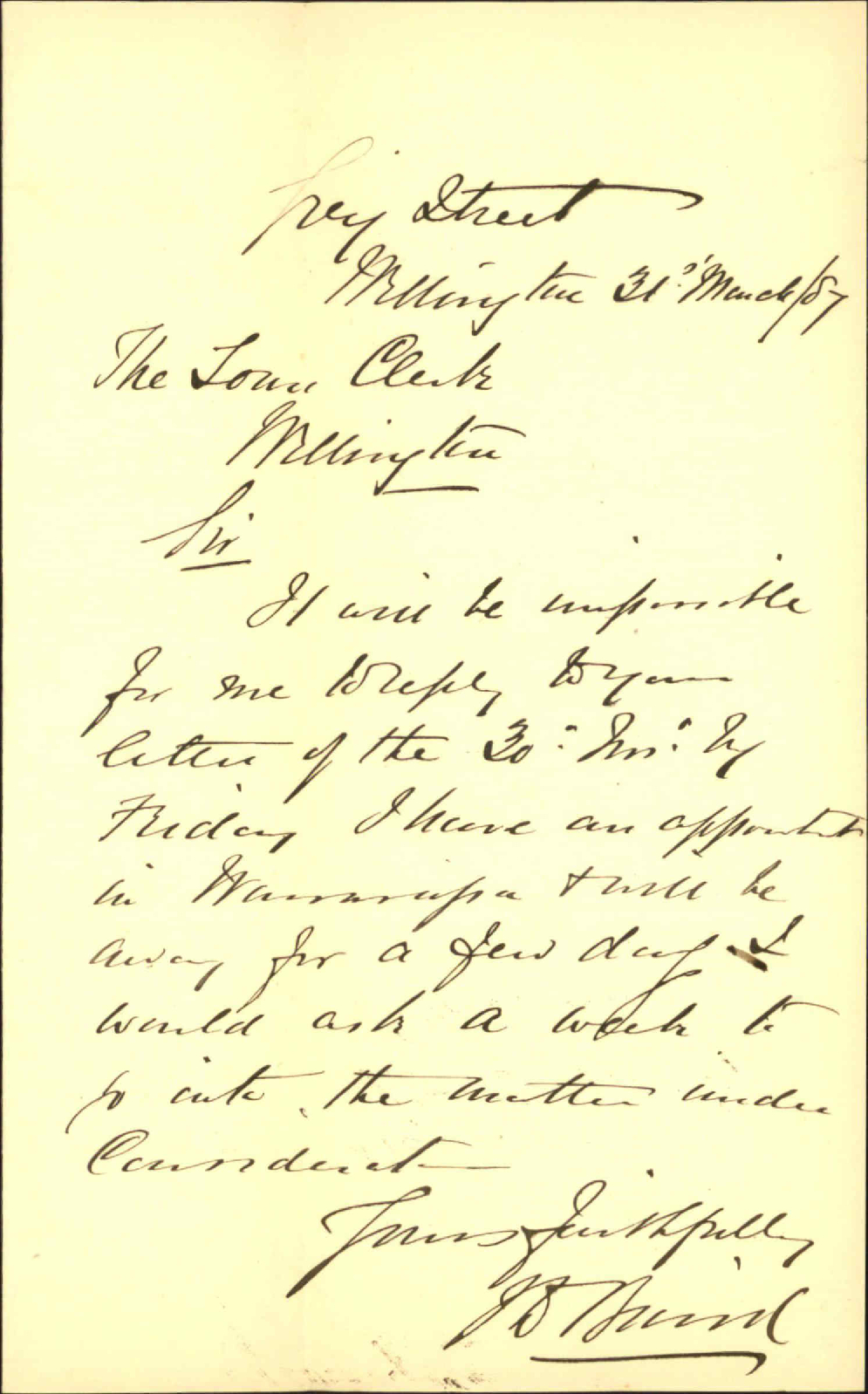 Water works enquiry - J D Baird