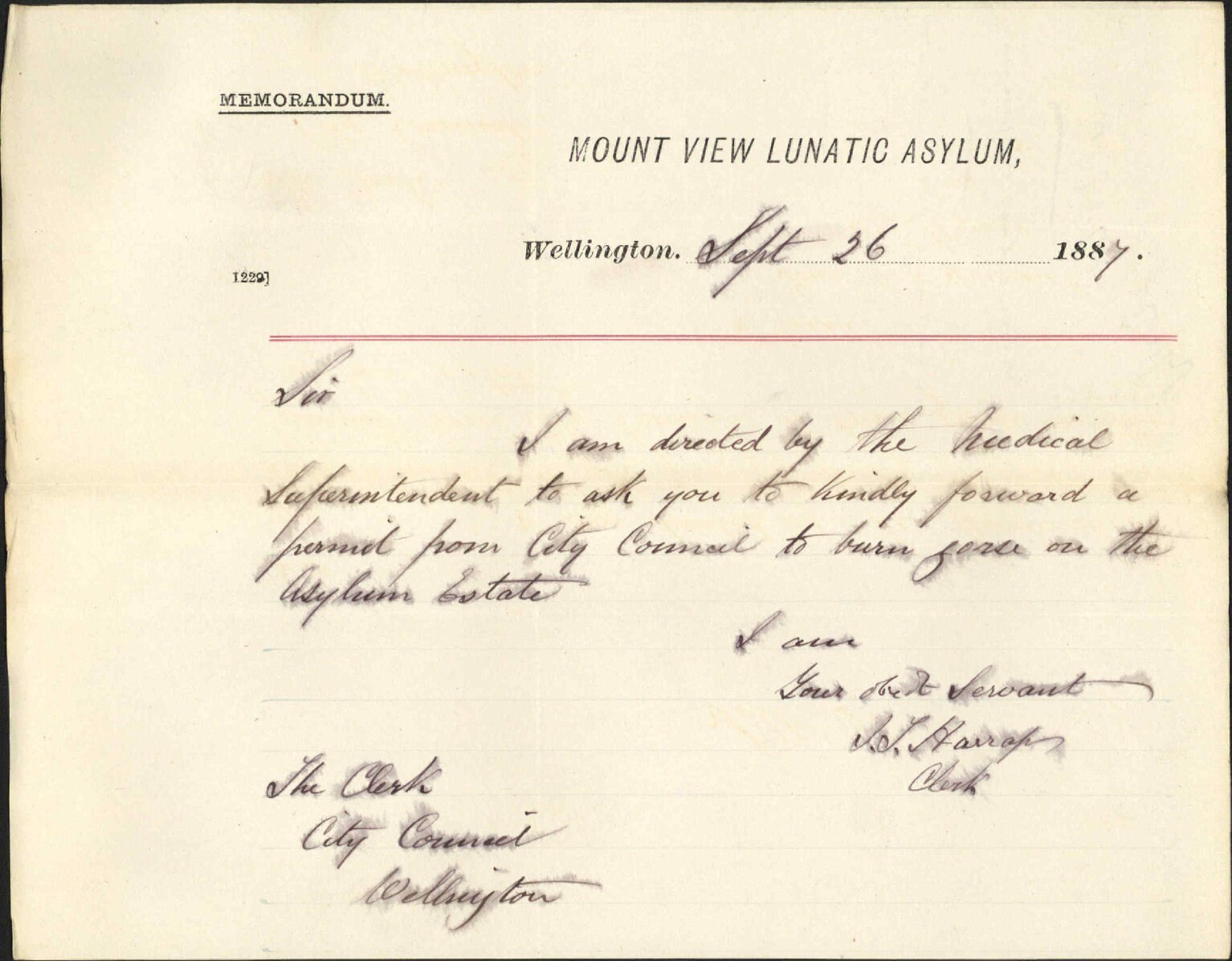 Asking permission to burn gorse - Lunatic Asylum