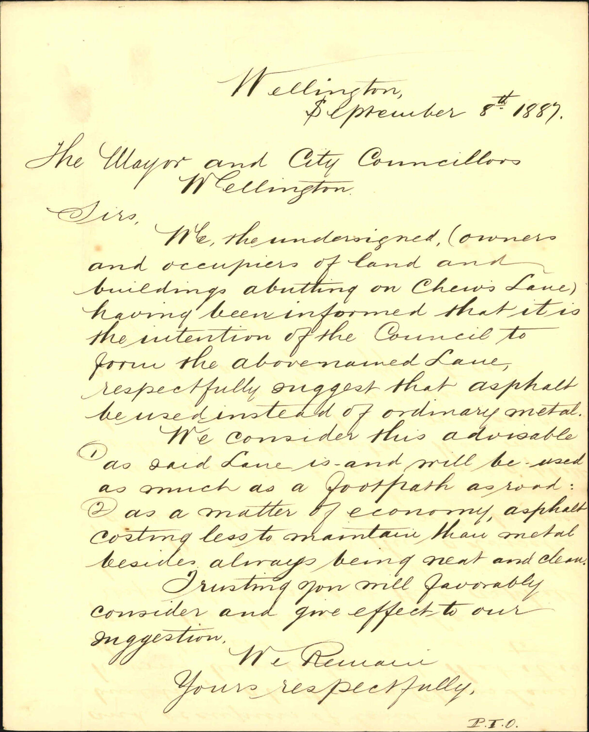 Foundation of Chews Lane - Thomas Ballinger and others