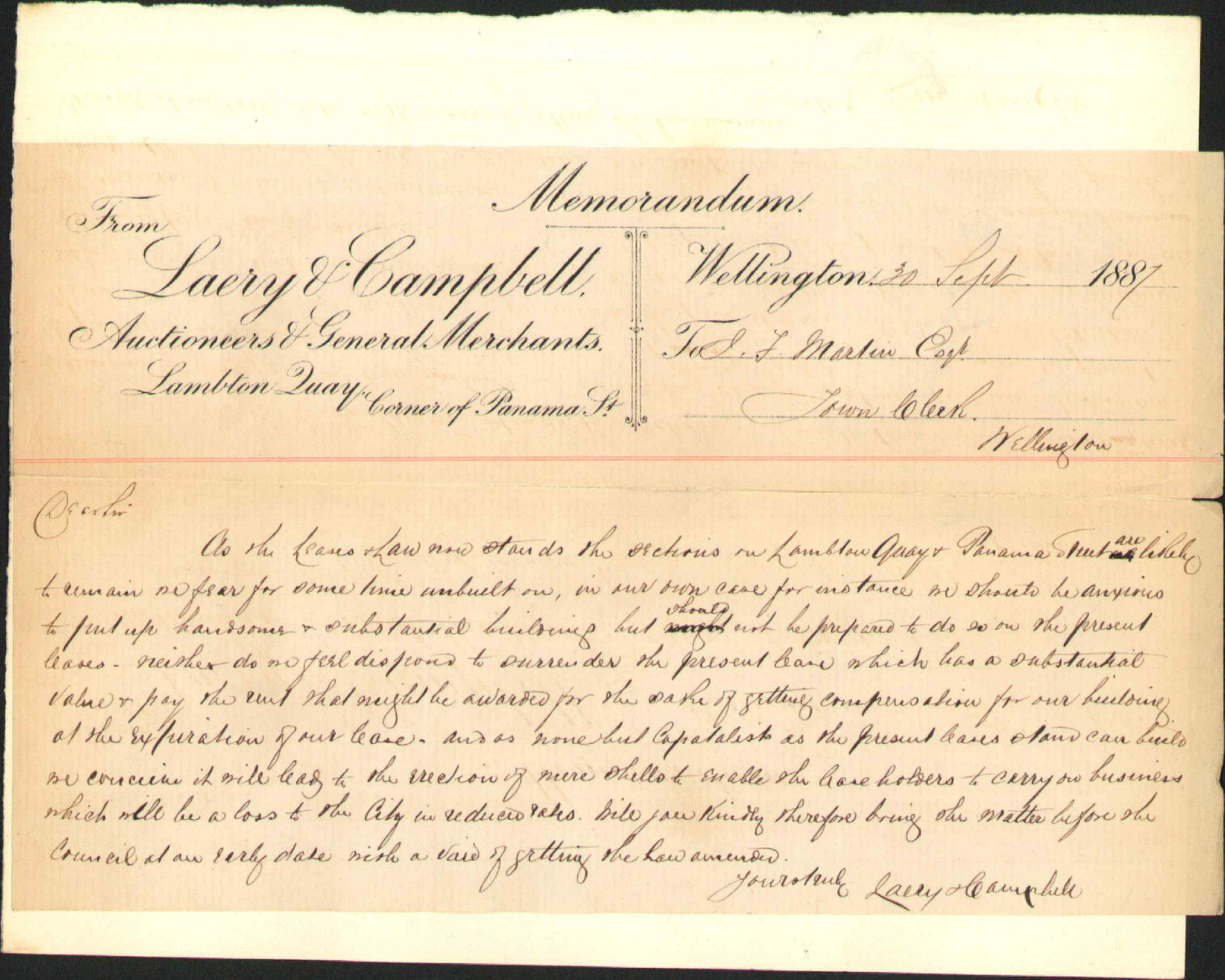 Reclaimed land leases - Larry and Campbell