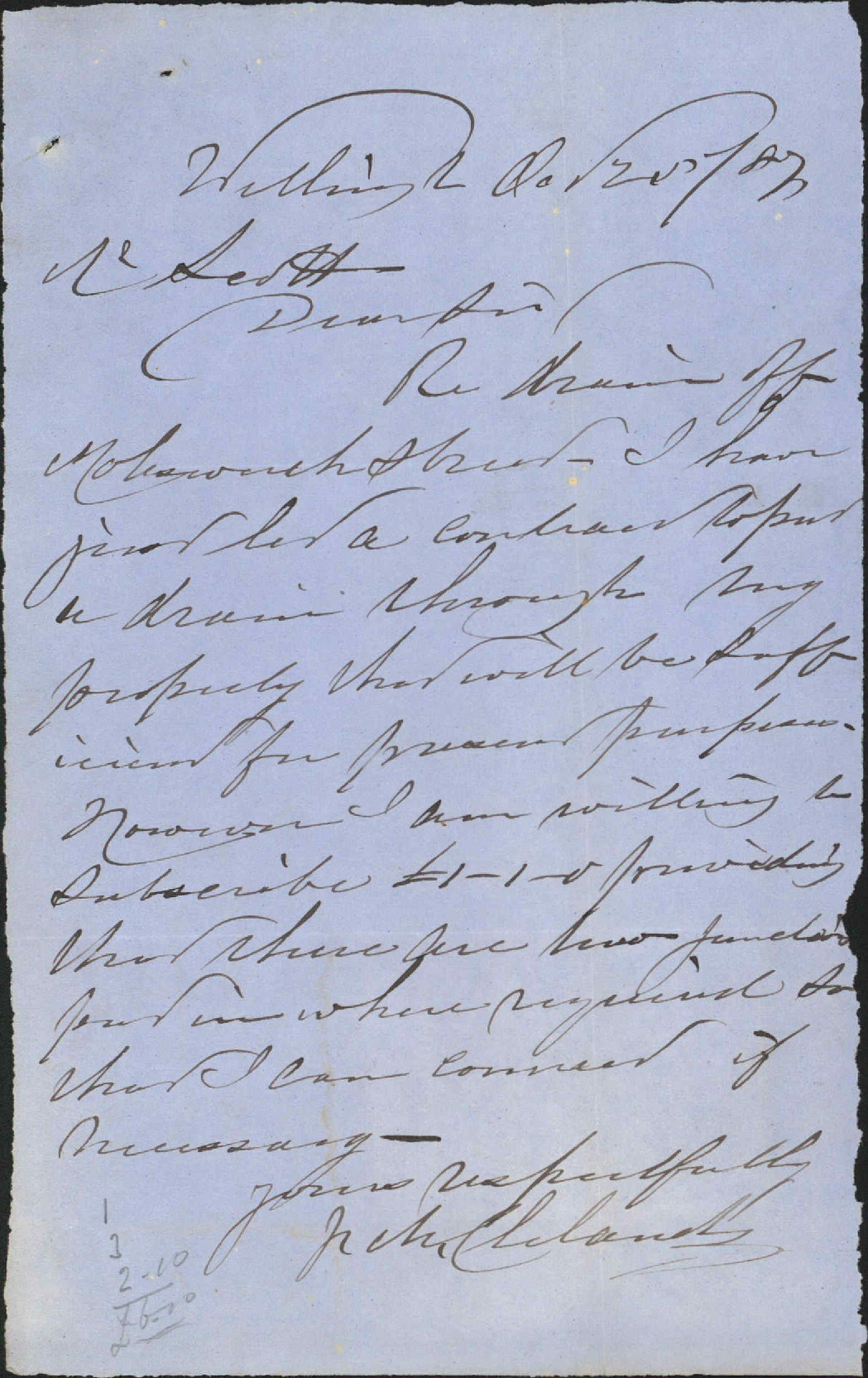 Drainage for Gibbs Lane - William Scott (R Jackwell Estate)