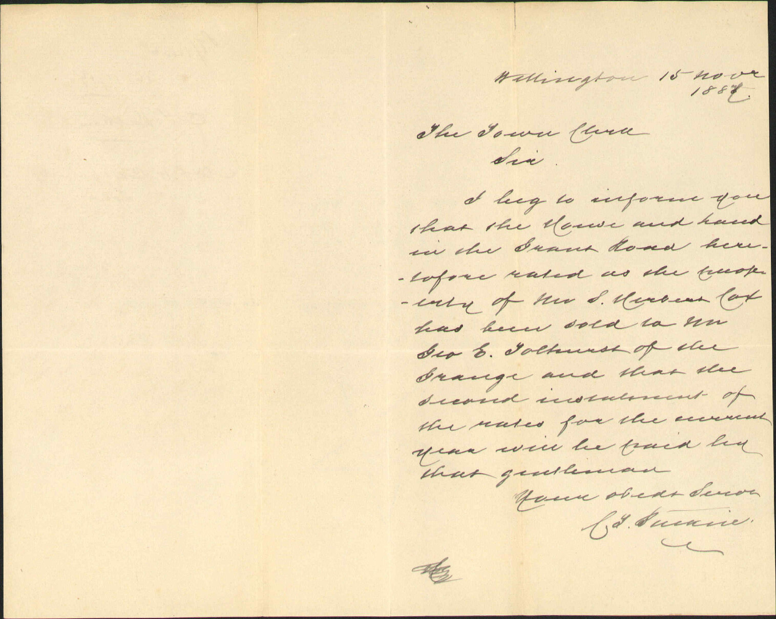 W S H Cox's property sold - C J Batkin