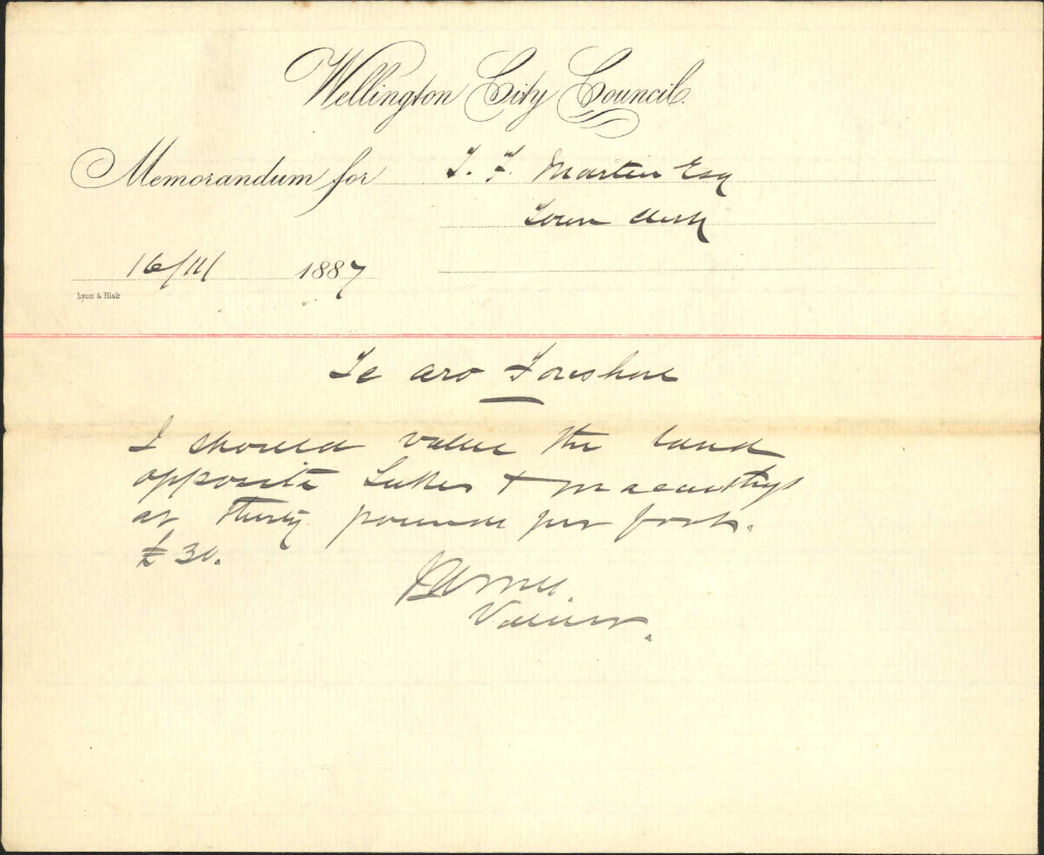 Valuation of land (Luke and Macarthy) - City Valuer