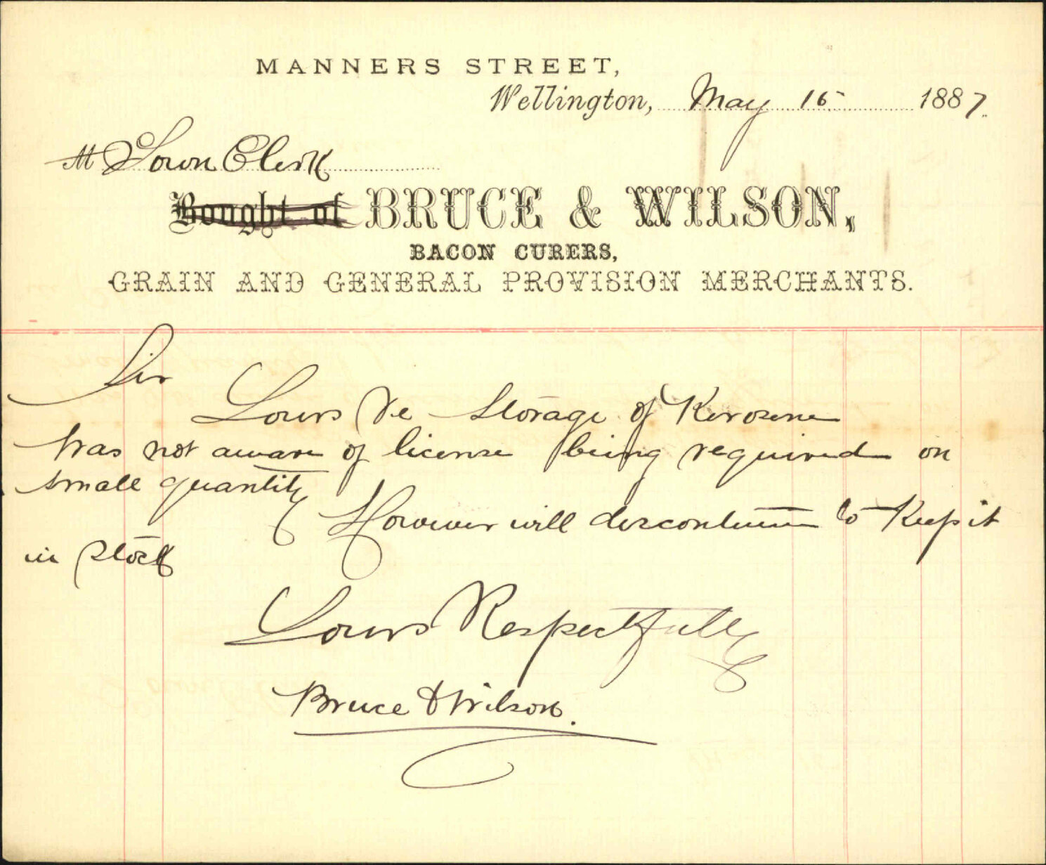 Dangerous goods licence - Bruce &amp; Wilson
