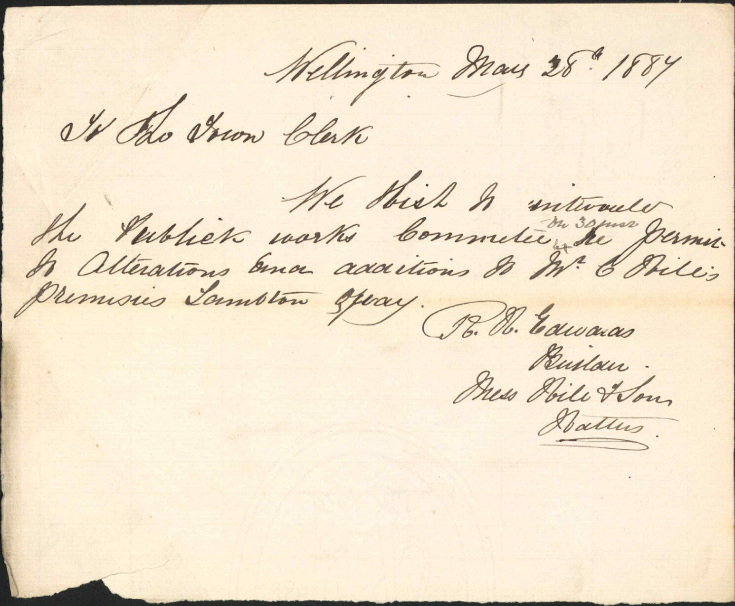 To Attend Public Works Committee regarding building regulations - Hill &amp; Son