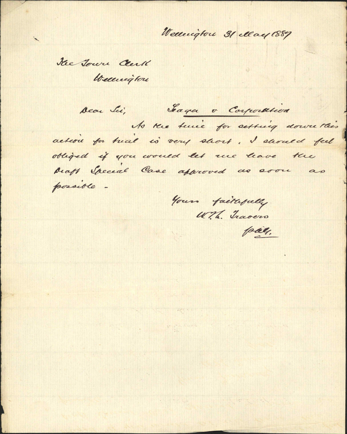 Seager v Corporation - W T L Travers
