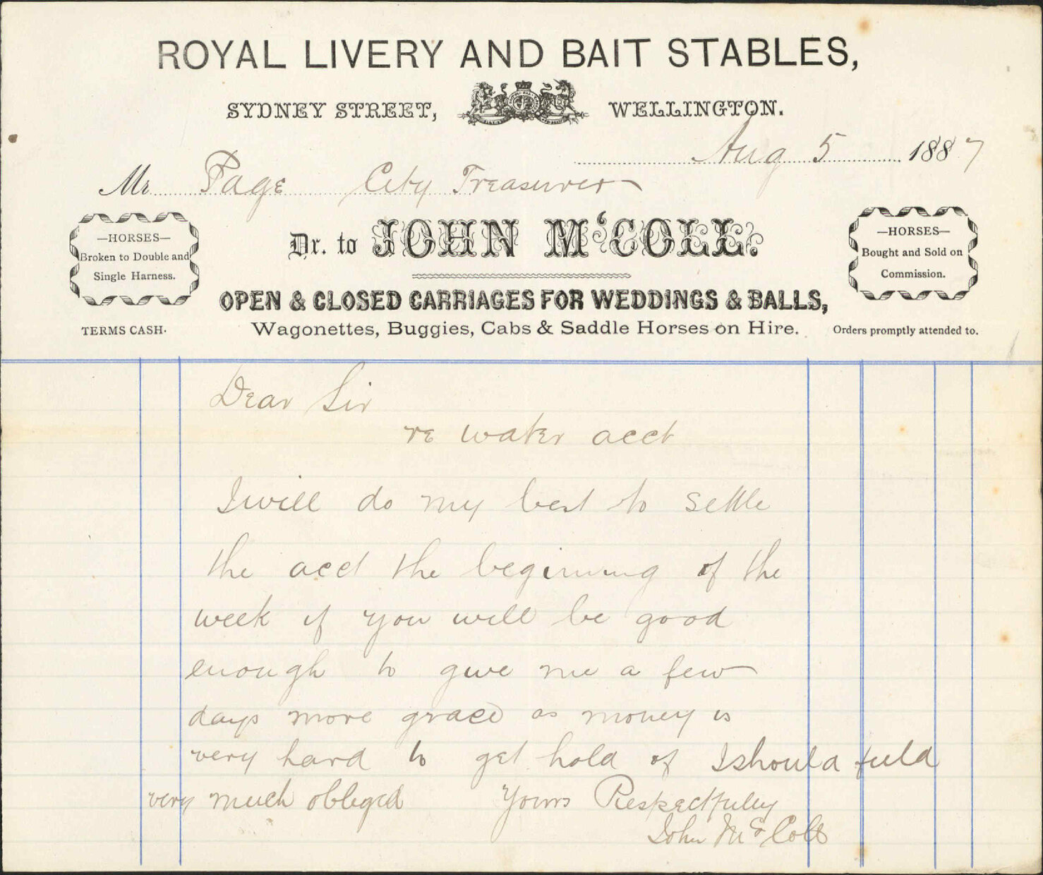 Water account - John McColl