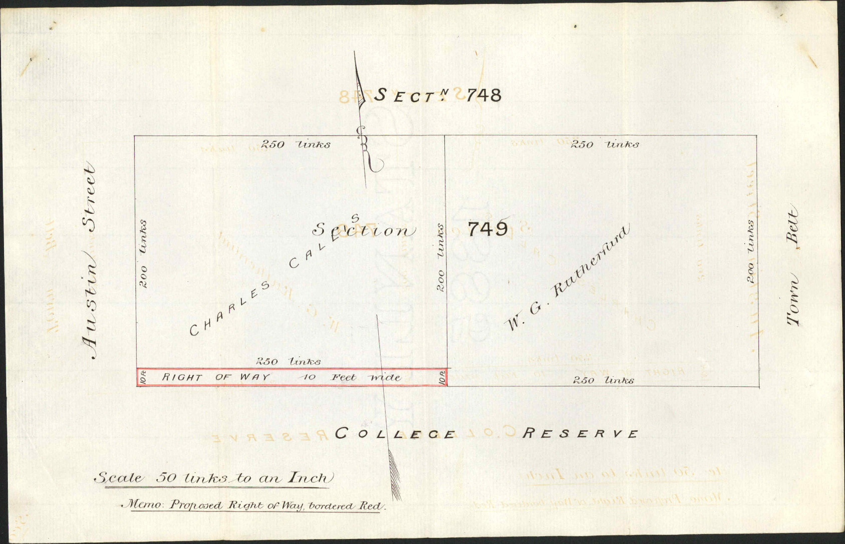 With plan of proposed right of way - Campbell and Gray