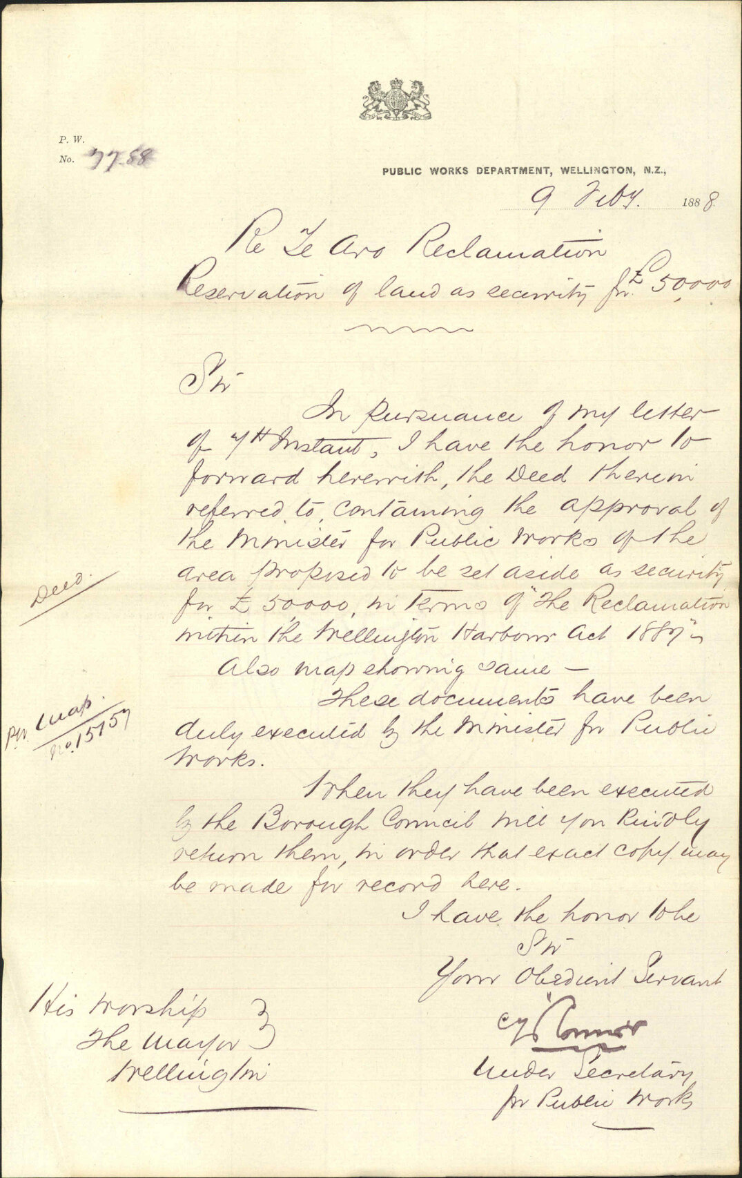 Te Aro Reclamation reservation - Public Works Department