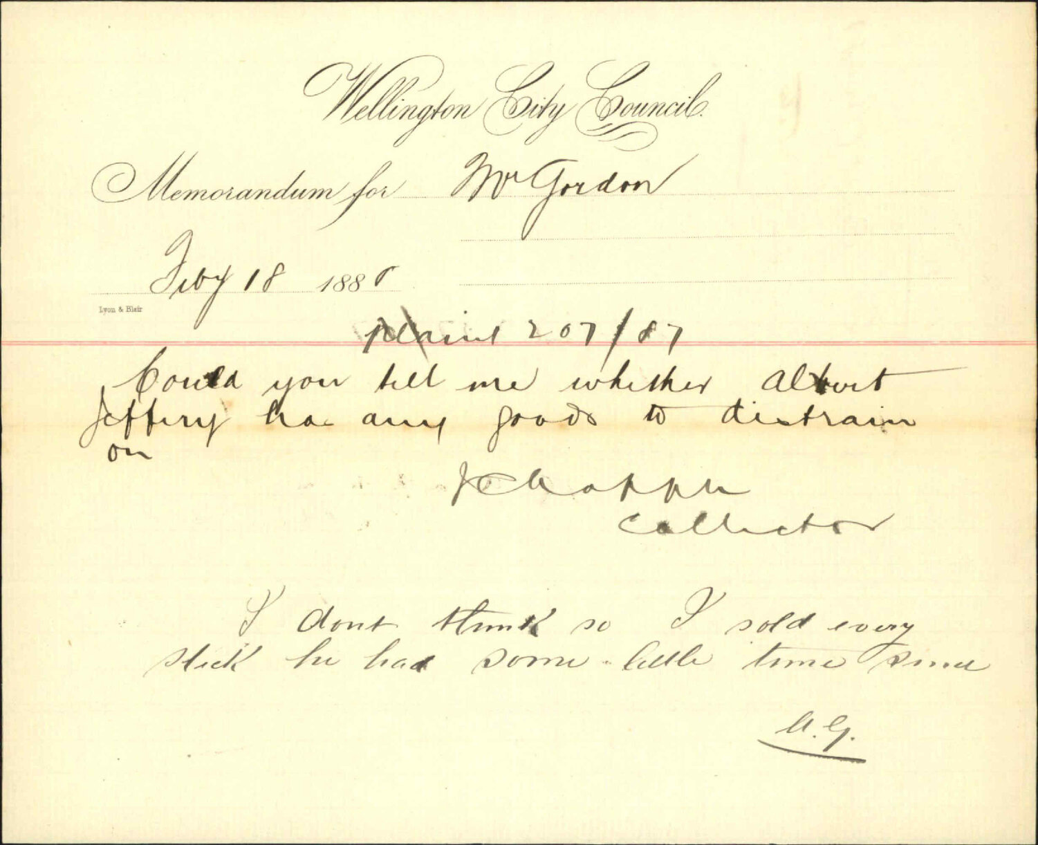 A Jeffery's estate - Resident Magistrate's Court (Bailiff)