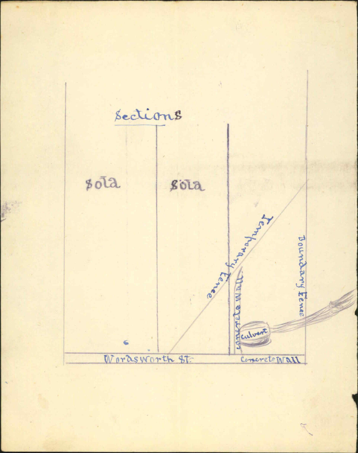 Open culvert at his property - L McGovern