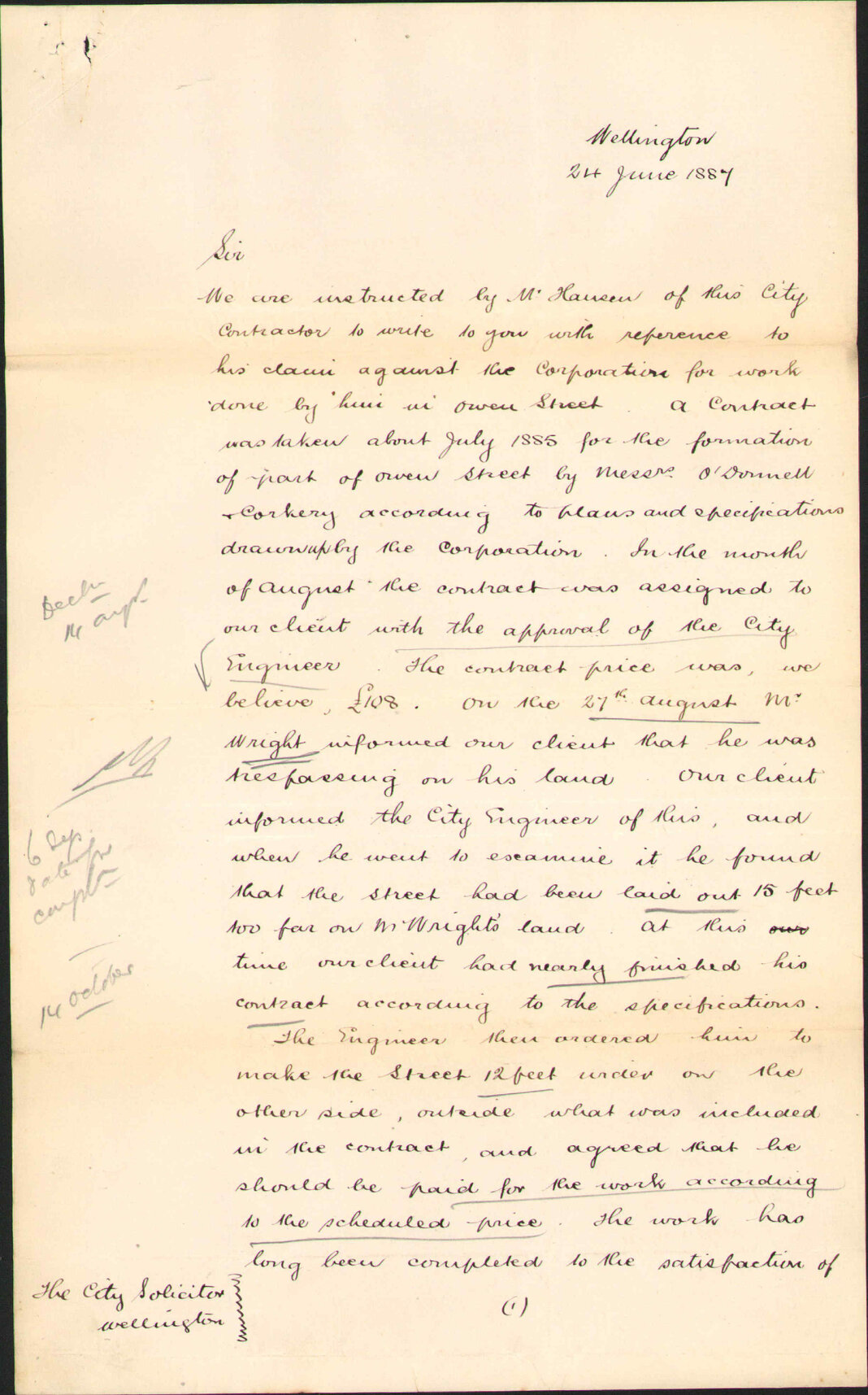 Hansens Owen Street contract - Bell, Gully and Izard