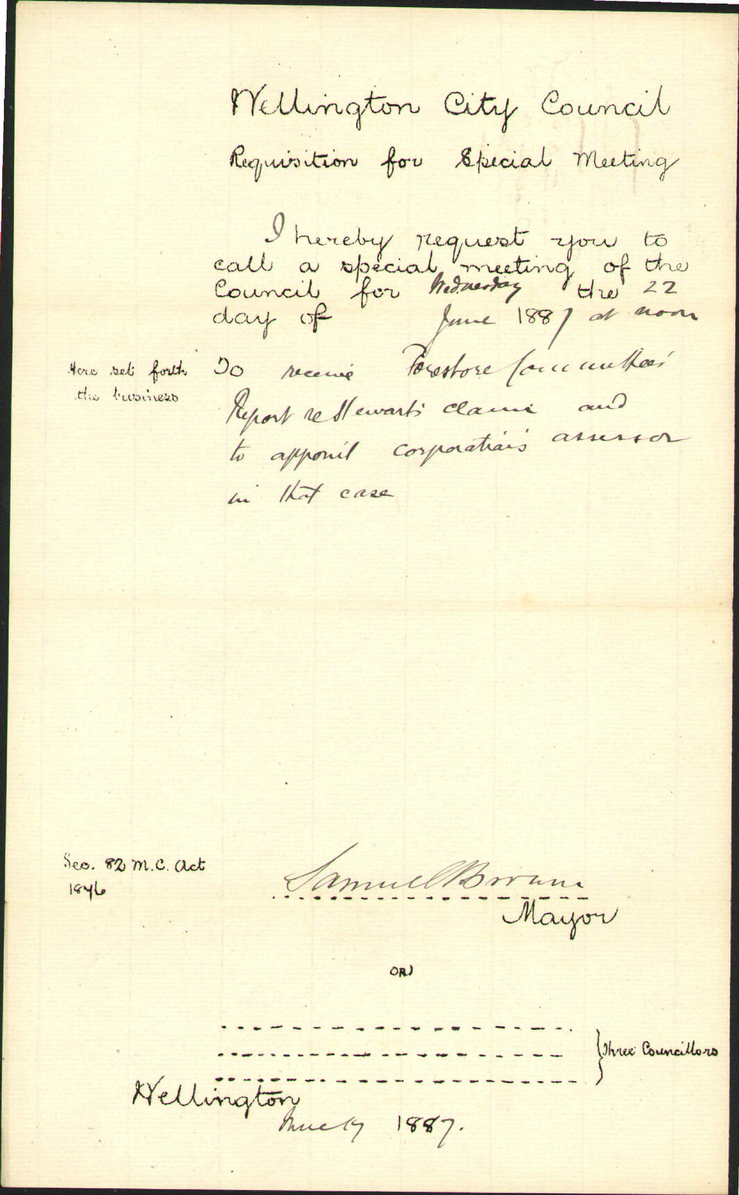 Proposed purchase of the tramway property - Wellington City Tramways