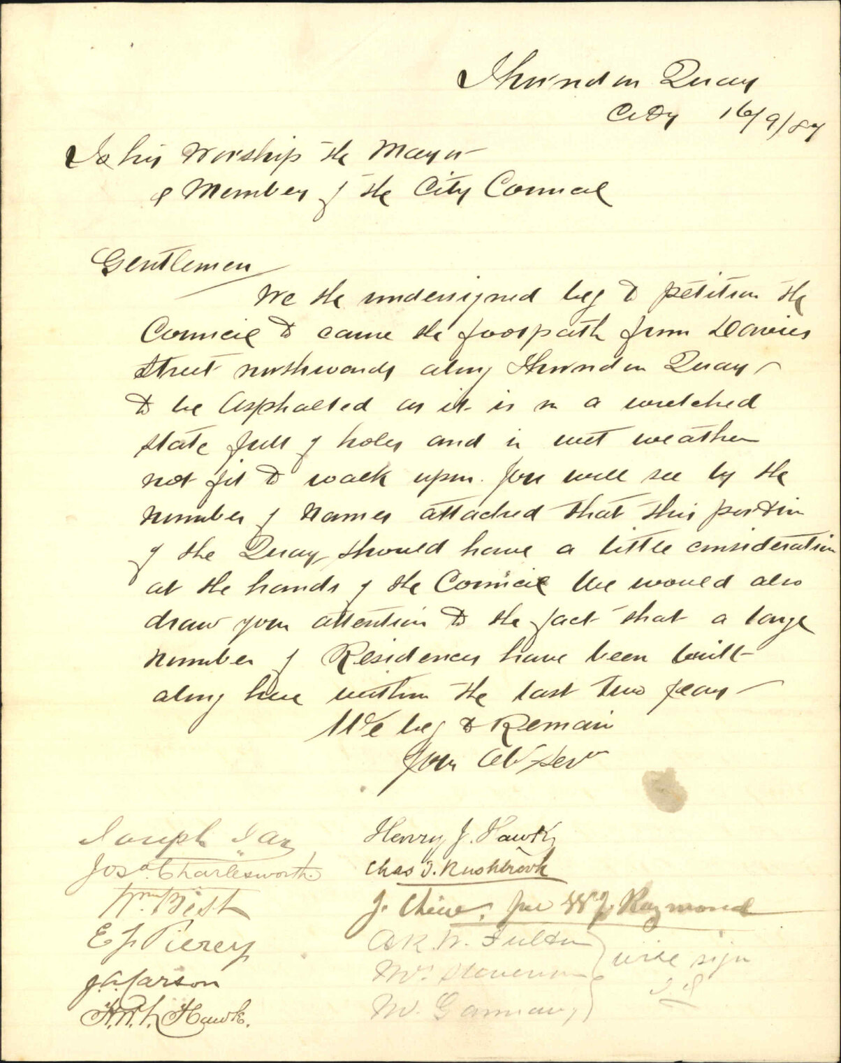 Footpath, Thorndon Quay - Joseph Jay and others
