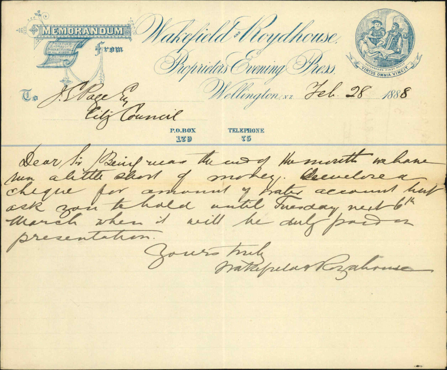 Water account - Wakefield and Roydhouse