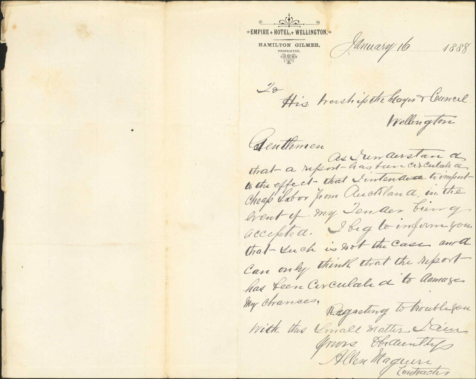 Te Aro Reclamation Contract - Allen Maguire