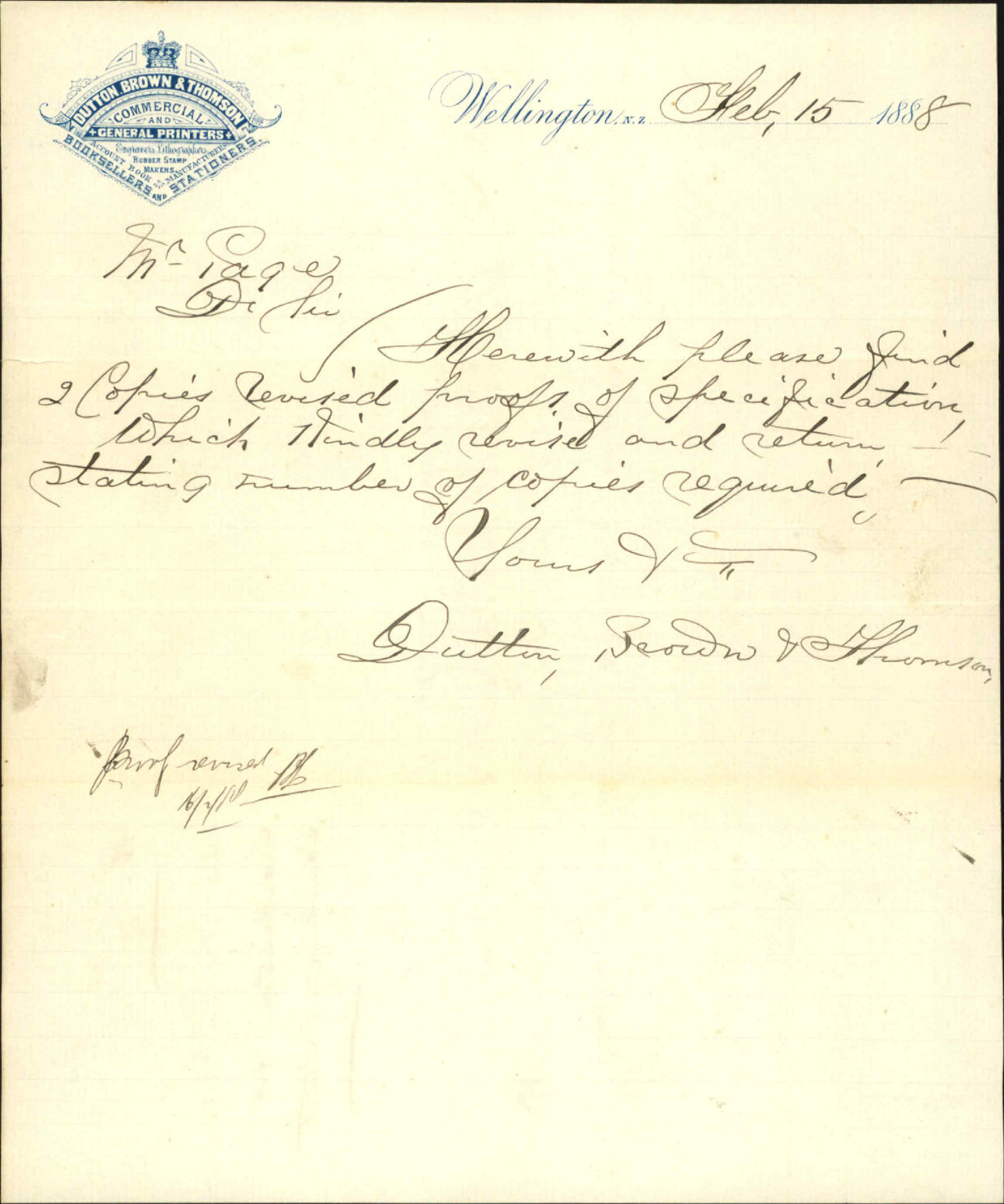 Specifications for scavenging contract - Dutton Brown and Thomson