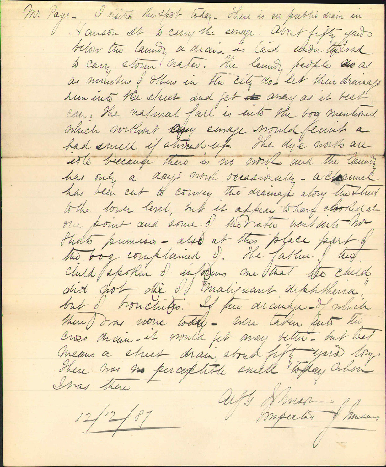 Nuisance on Hanson Street - W S Short