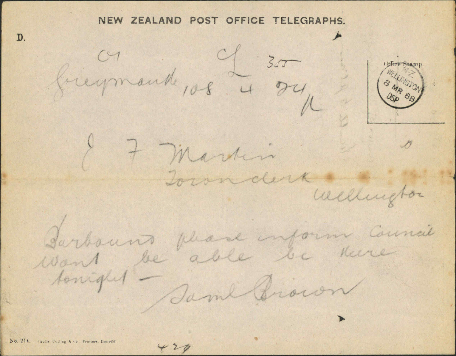 Unable to get away from Greymouth - Mayor of Wellington