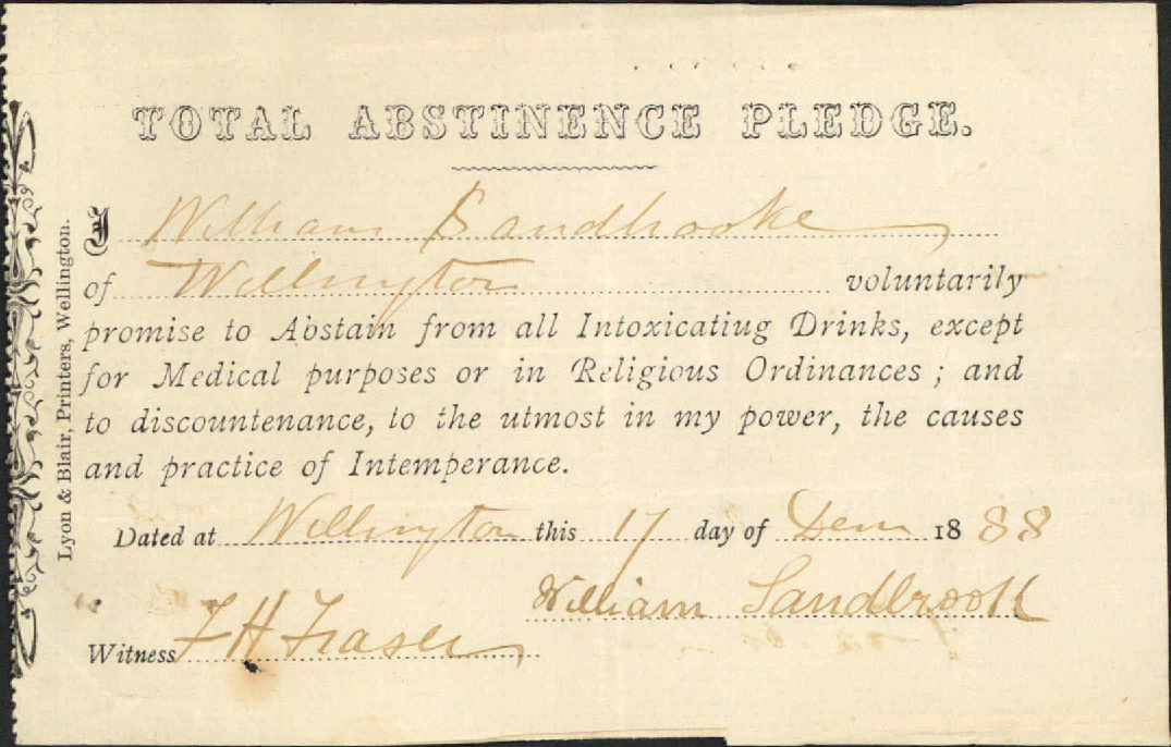 Application for drivers license - William Sandbrook