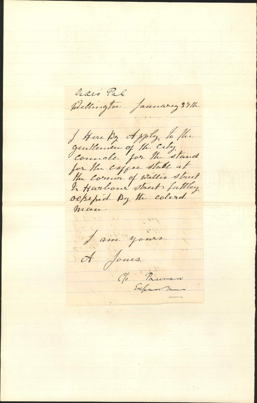 Application for coffee stall - A Jones