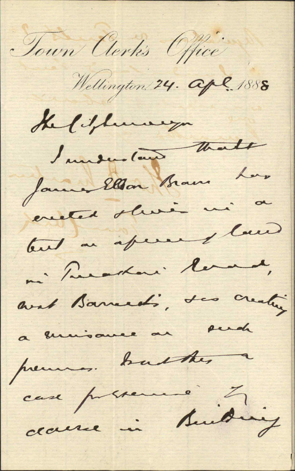 J E Brown's tent - City Surveyor