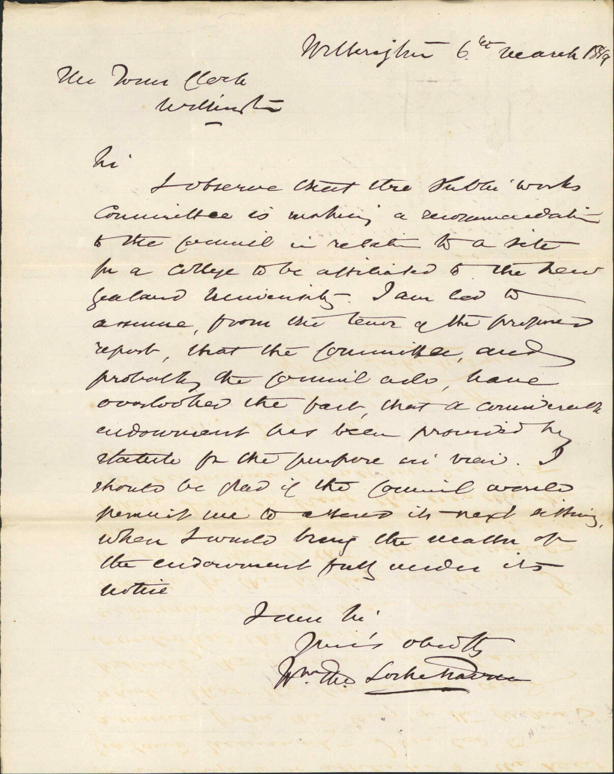 University College for Wellington - W T L Travers