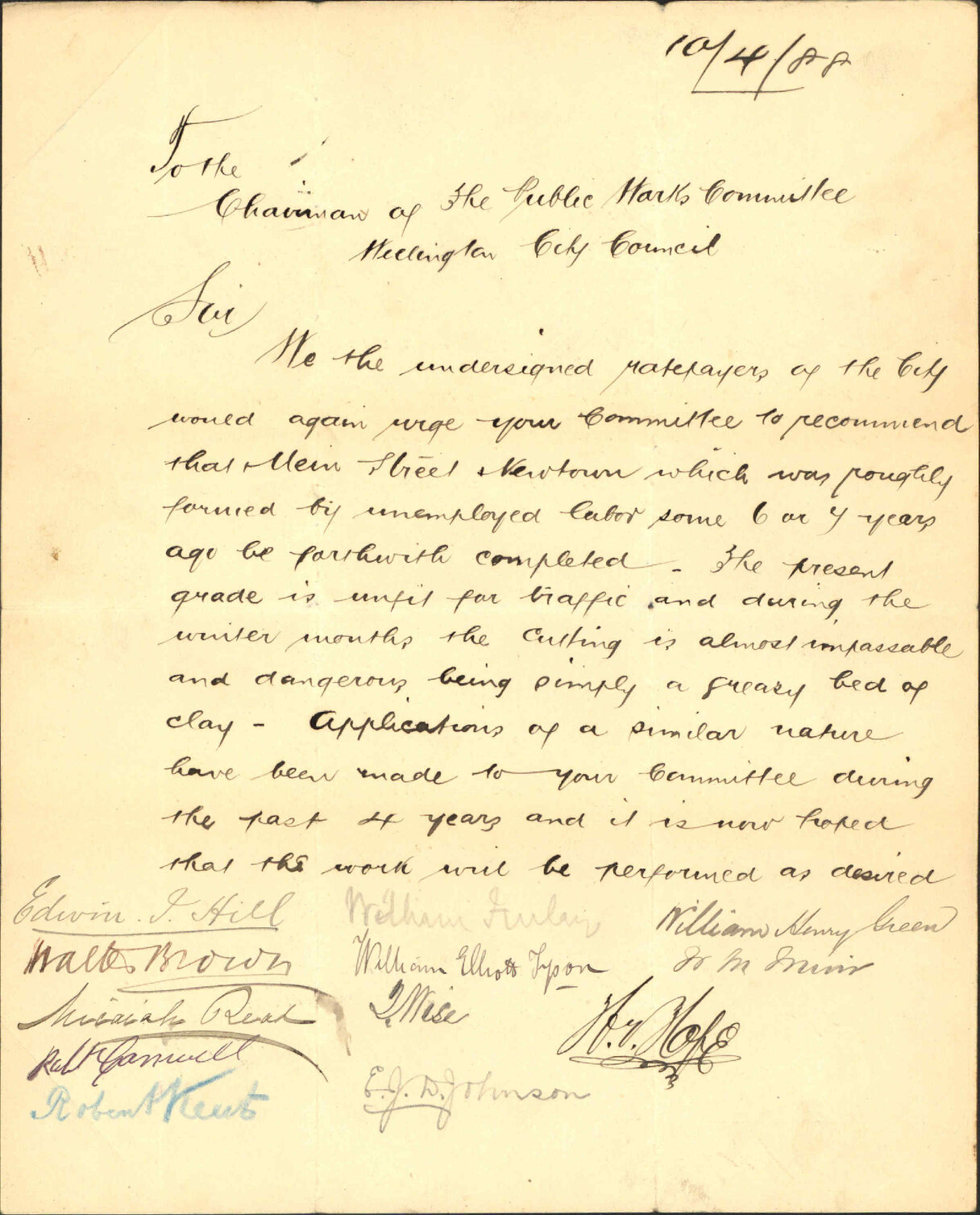 Asking for formation of their street - H W Hope and others