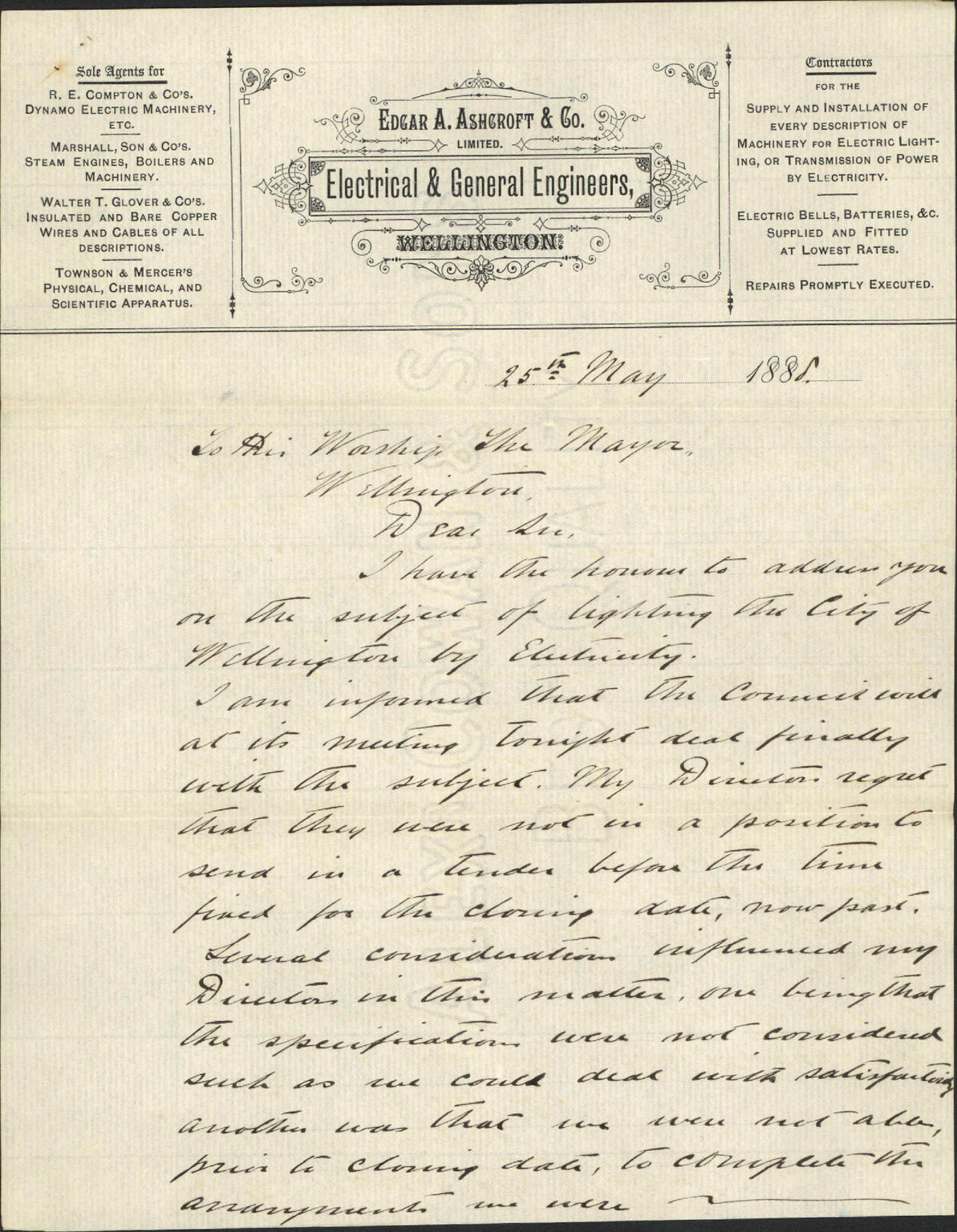 Lighting by electricity - E A Ashcroft and Co