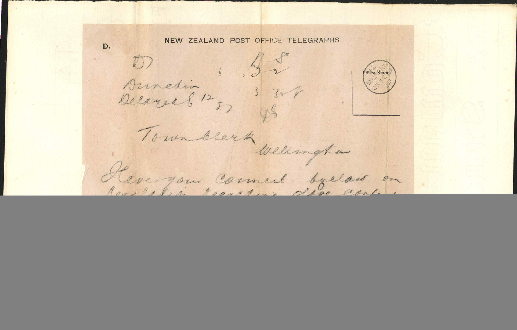 Enquiry regarding glove contests - Town Clerk, Dunedin