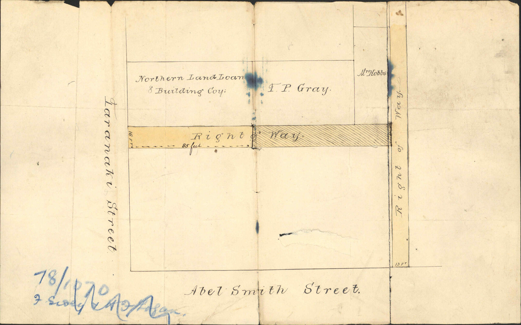 Asking consent to right of way off Taranaki Street - Bell, Gully and Izard