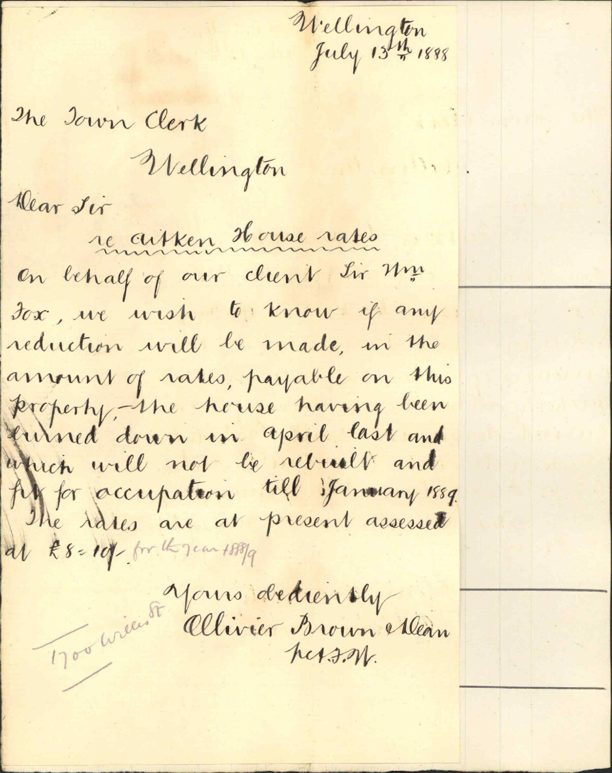 Aitken house rates - Ollivier, Brown and Dean