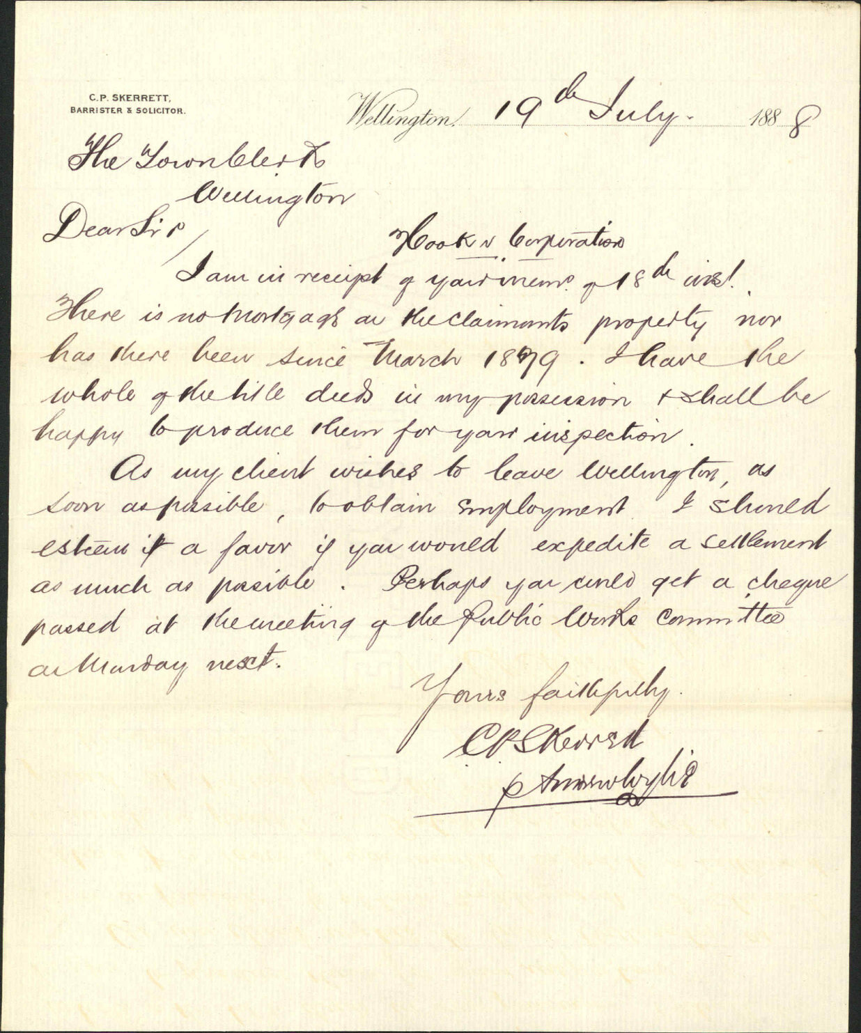 Hook versus Corporation - C P Skerrett