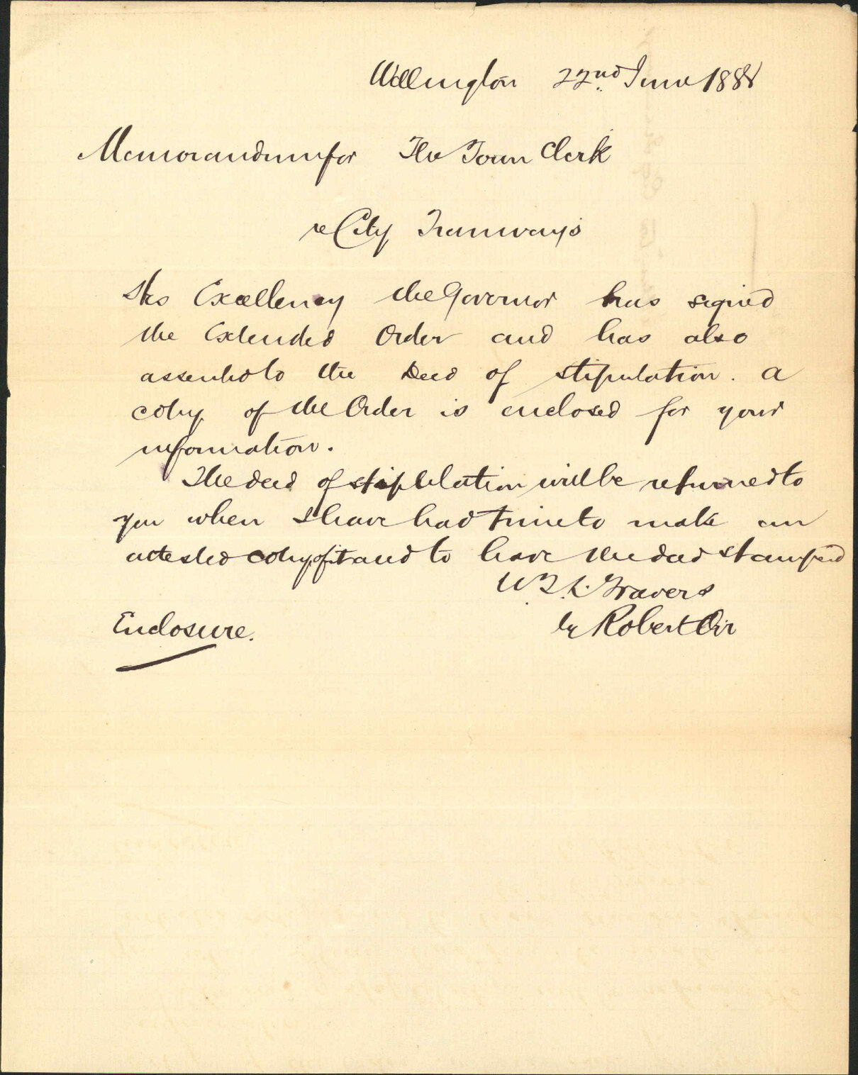 Wellington City Tramways - W T L Travers