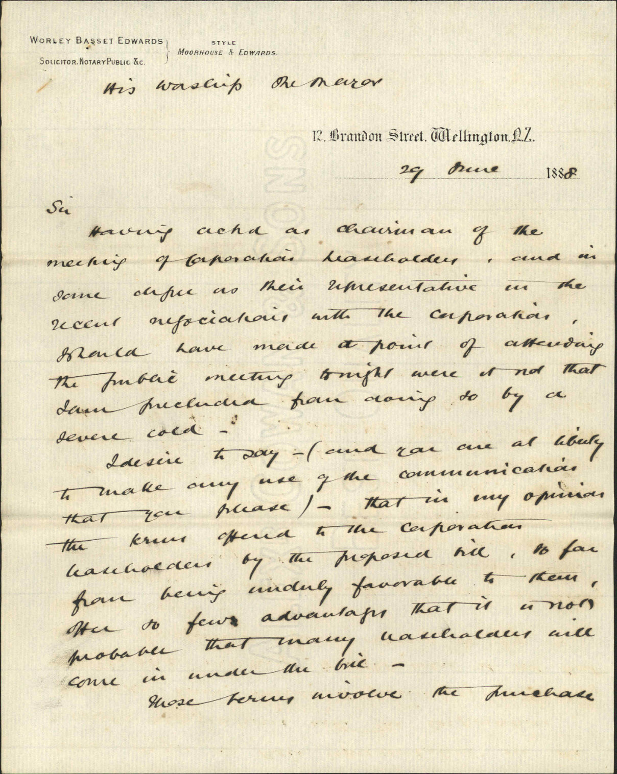 Leaseholds Bill - W B Edwards