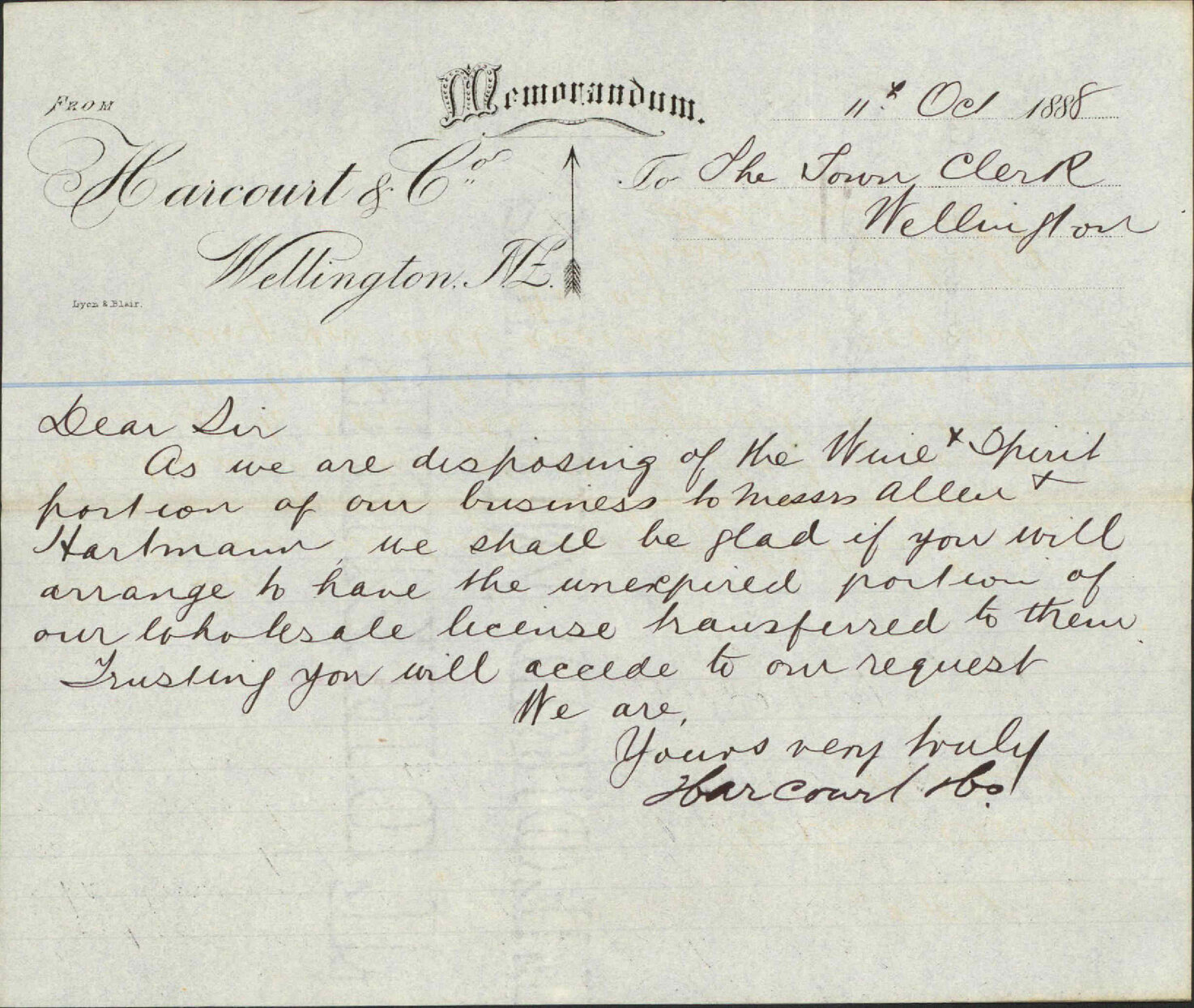 Wholesale license - Harcourt and Co