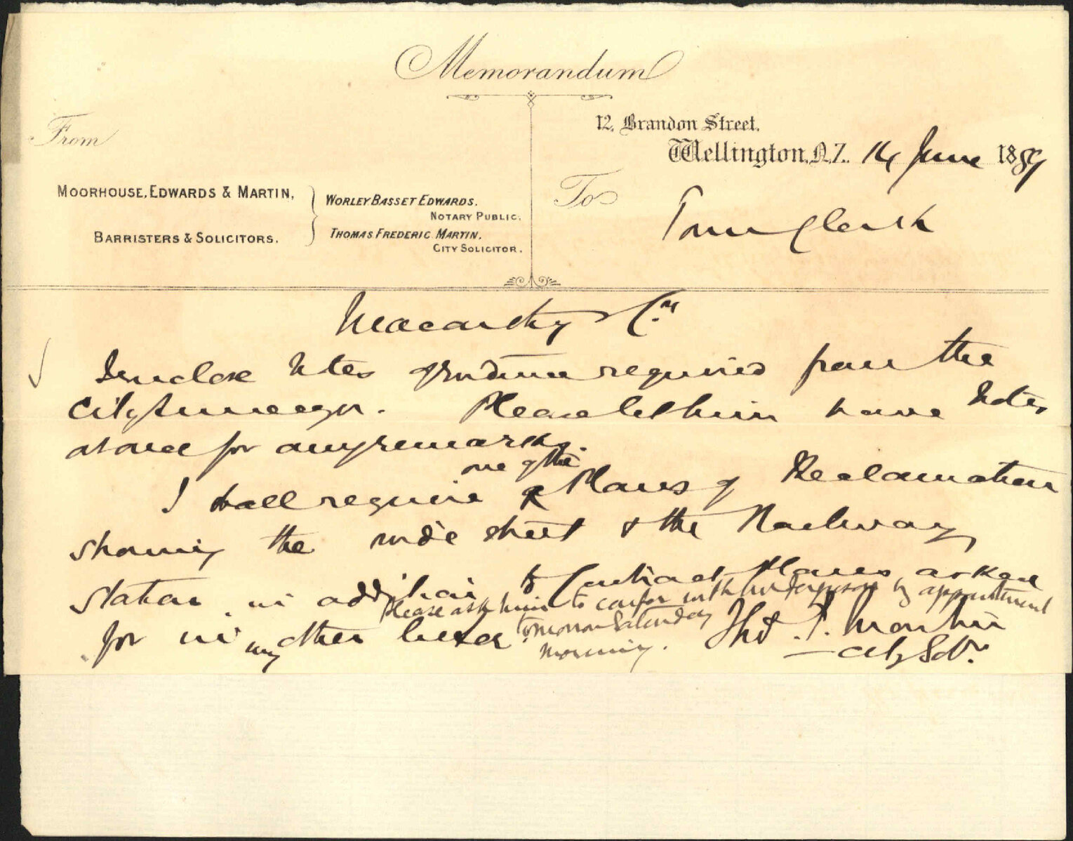 Note of evidence required from the City surveyor - City Solicitor