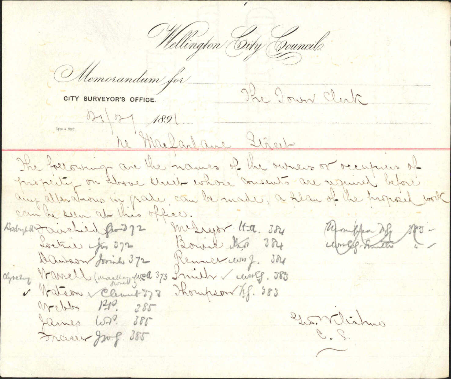 Macfarlane Street - City Surveyor