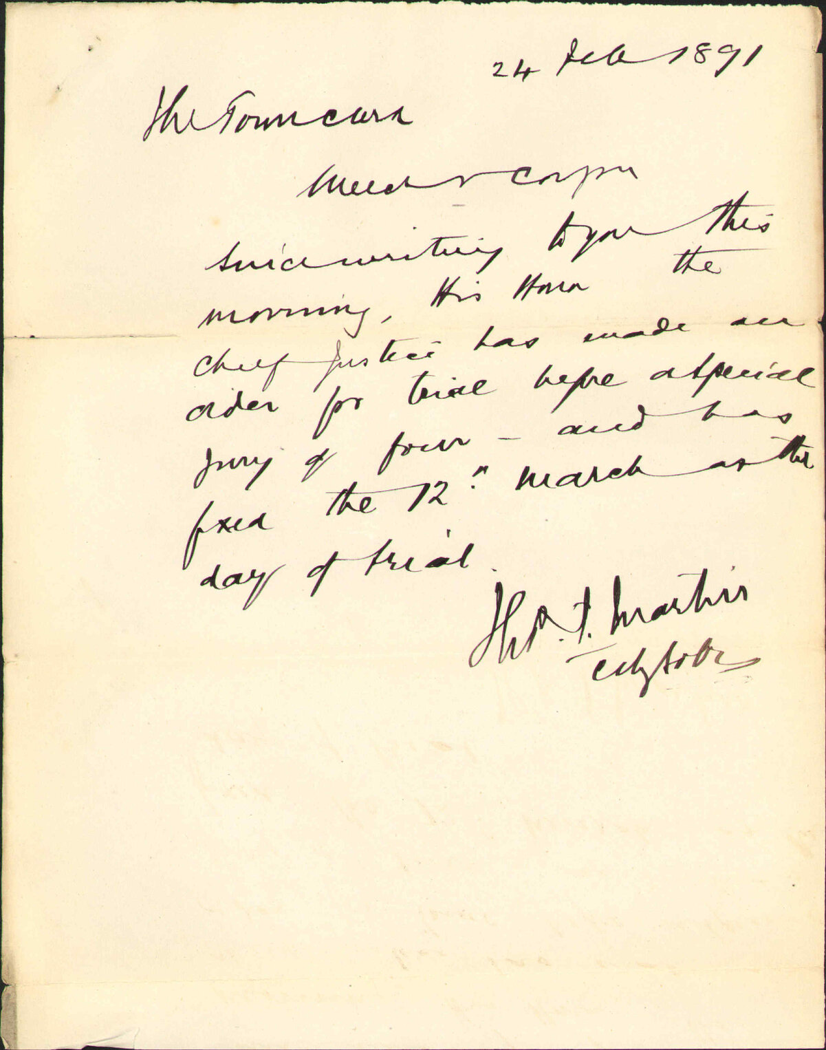 William Meeche's case - City Solicitor