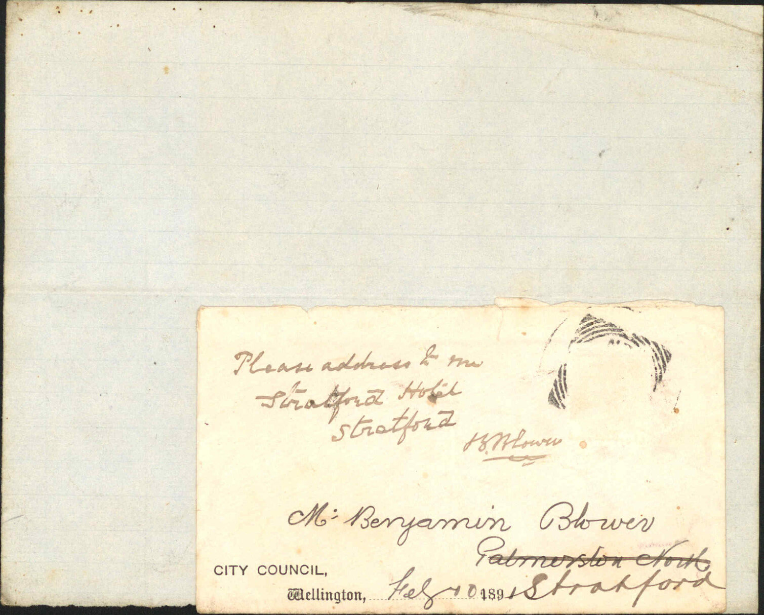 Forwarding his address - B Blower