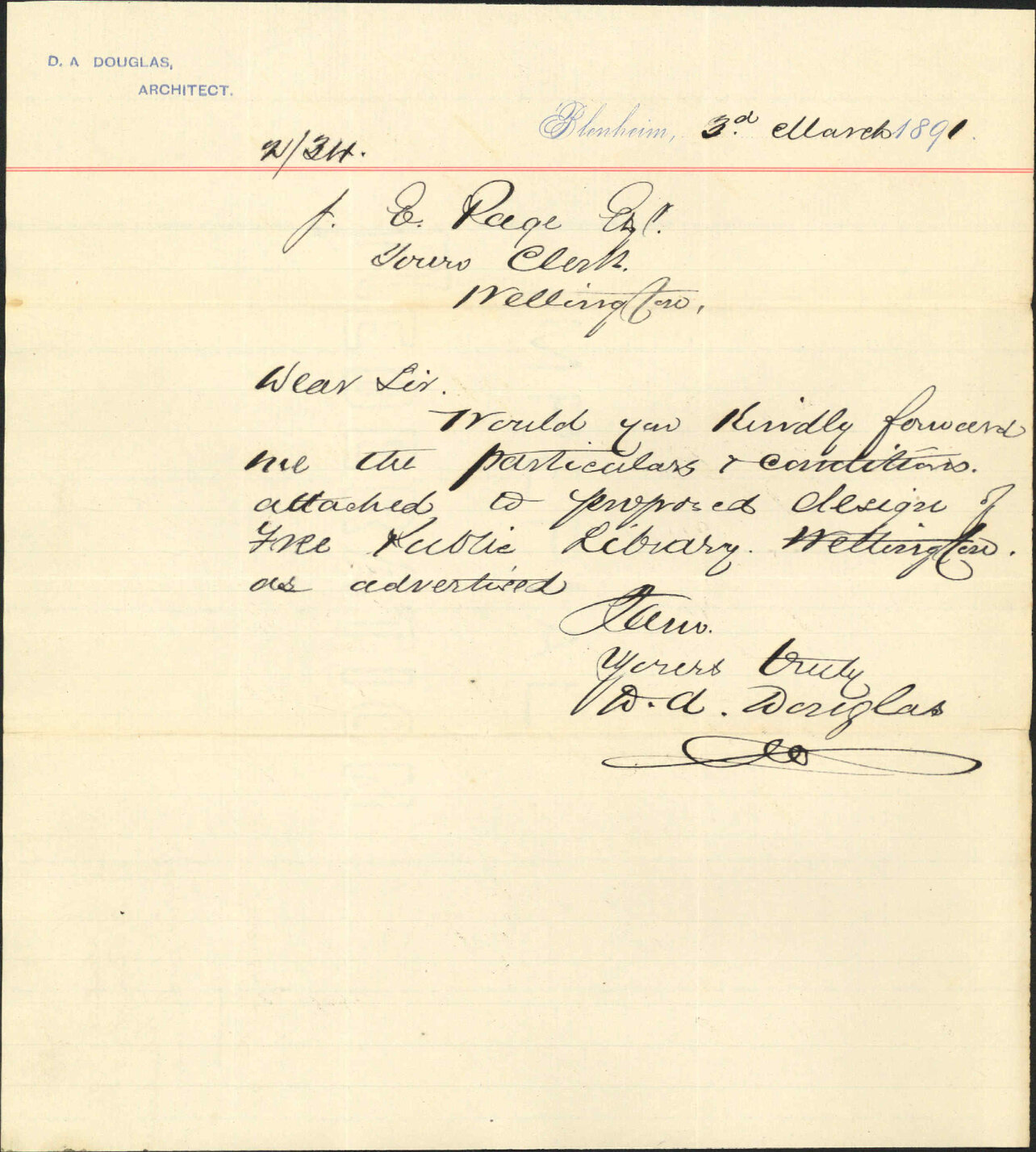 Designs for library - D A Douglas
