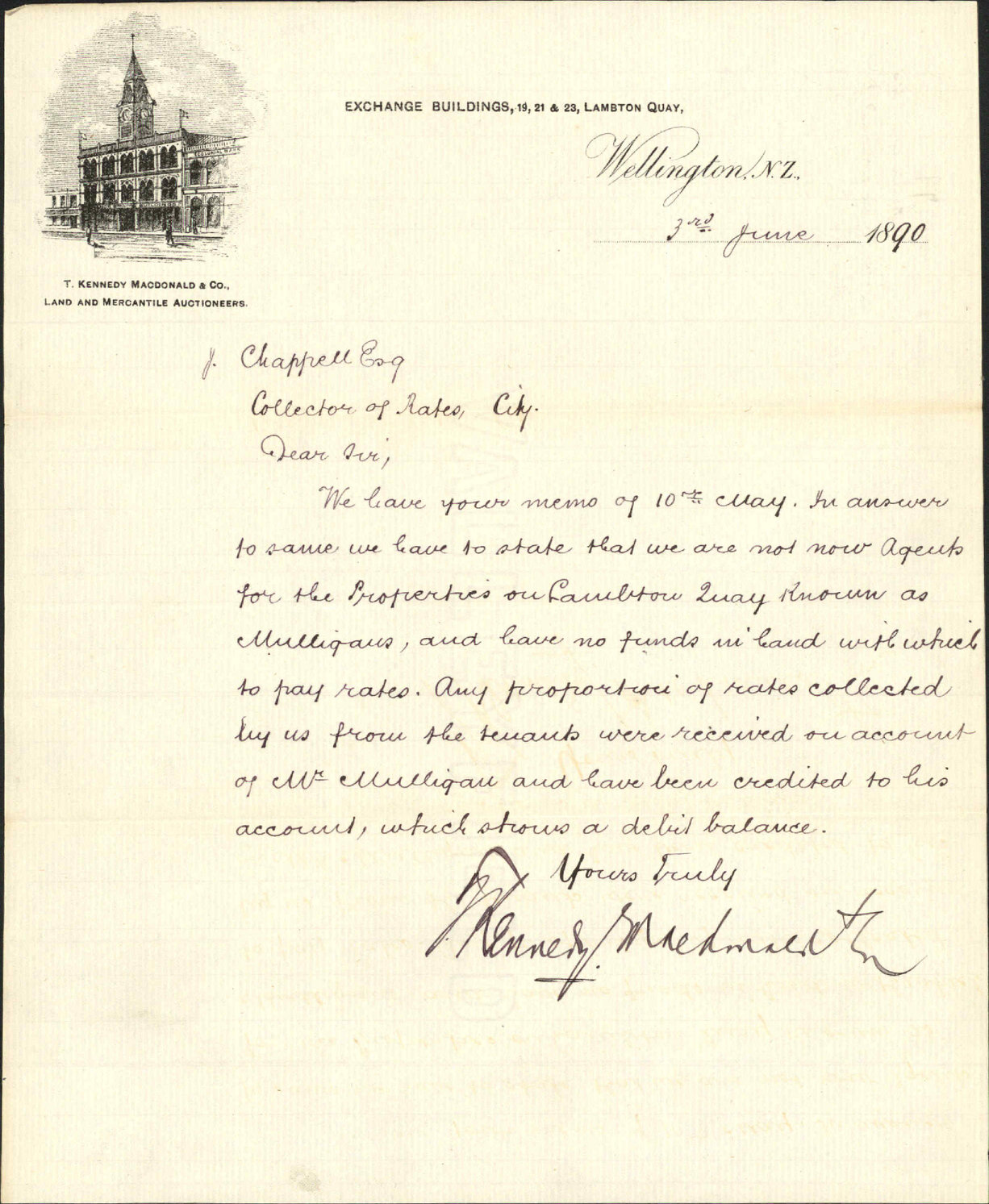 Rates in Mulligan's estate - J H Macdonald and Co
